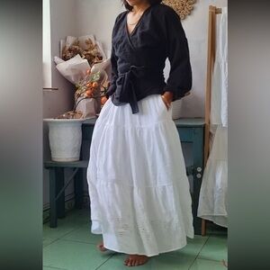 NWOT - Handmade White Eyelet Skirt